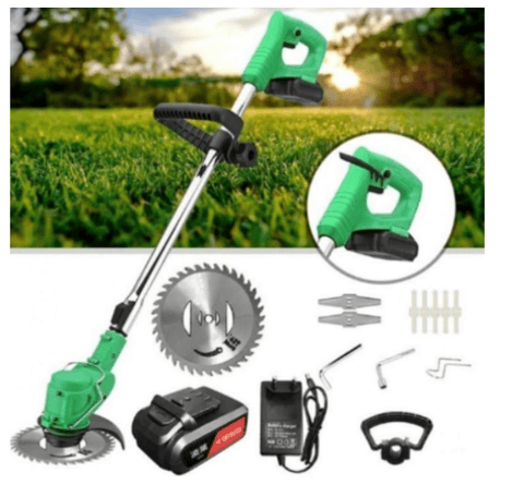 Motocoasă Electrică cu Acumulator, Discuri Metalice, Braț Reglabil