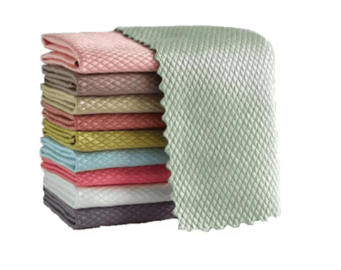 Set 10 Lavete din Microfibră 25 x 25 cm, Absorbante, Fără Urme