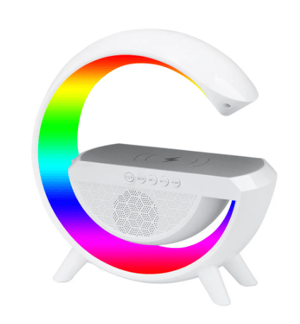 Lampă RGB cu Boxă Bluetooth și Încărcător Wireless, Model Mic
