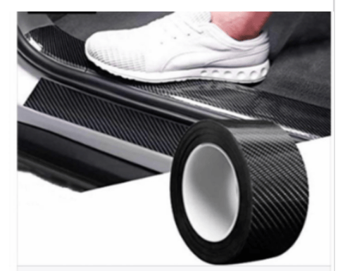 Bandă Adezivă Carbon 3 m pentru Protecția Pragurilor Auto
