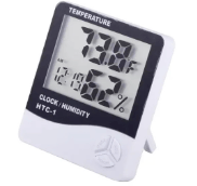 Ceas Digital cu Termometru și Higrometru, Afișează Temperatura și Umiditatea