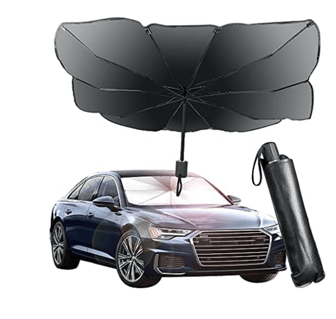 Parasolar Umbrelă pentru Parbriz 113 x 60 cm, Pliabil, Protecție la Căldură