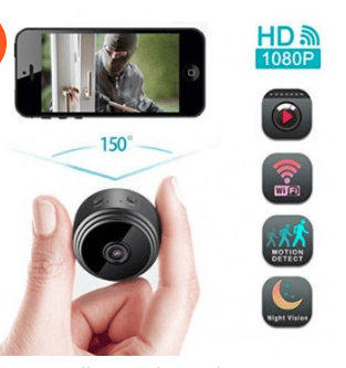 Mini Cameră WiFi Rotundă A9, Vizualizare Live pe Telefon, Vedere Nocturnă