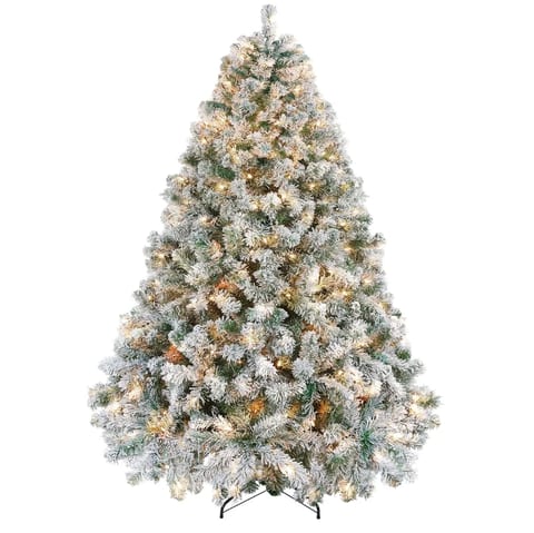 Set 2 Brăduți Solari Decorativi cu LED, pentru Grădină