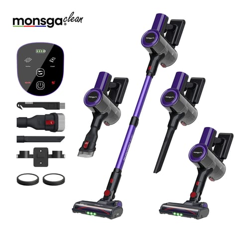 Aspirator Vertical Wireless Gri, Reîncărcabil, pentru Casă