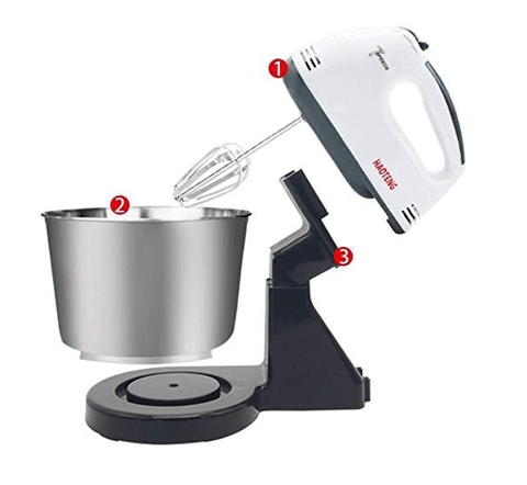 Mixer cu Bol Rotativ, Teluri Inox, Trepte de Viteză și Turbo