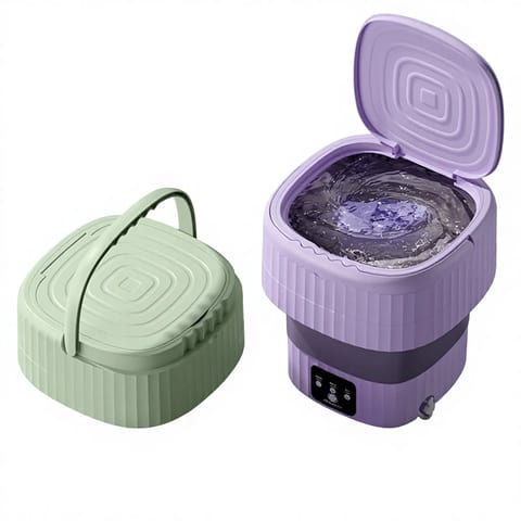 Mașină de Spălat Rufe Portabilă 9 L, Compactă, cu Temporizator