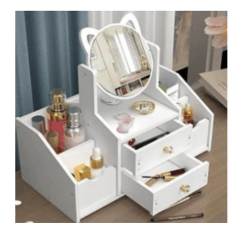 Organizator de Bijuterii și Machiaj cu Oglindă, Model Pisică