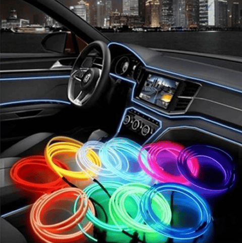 Bandă LED pentru Interiorul Mașinii cu Telecomandă, Lumină Ambientală