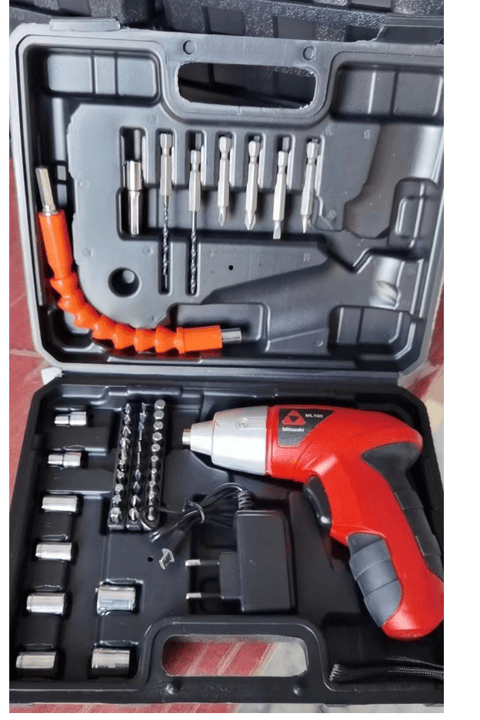 Șurubelniță Electrică cu Acumulator și Set de Biți