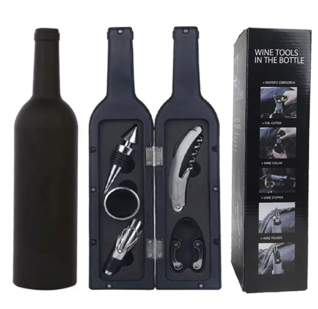 Set Accesorii pentru Vin cu Tirbușon, Cadou Elegant