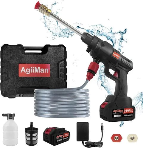 Pistol de Spălat cu Presiune cu Acumulator 48 V și Rezervor de Detergent
