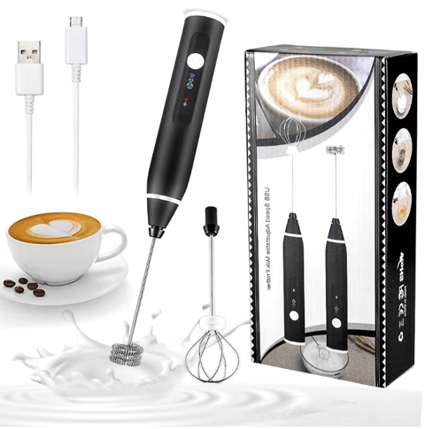 Spumant Electric pentru Lapte și Ouă, Reîncărcabil USB, Spumă Cremoasă