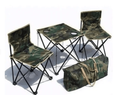 Set Masă și Scaune Pliabile pentru Camping și Pescuit