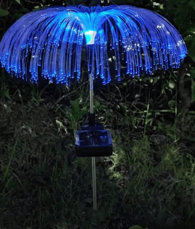 1+1 GRATIS: Lampă Solară Decorativă Meduză cu Fibră Optică, pentru Grădină