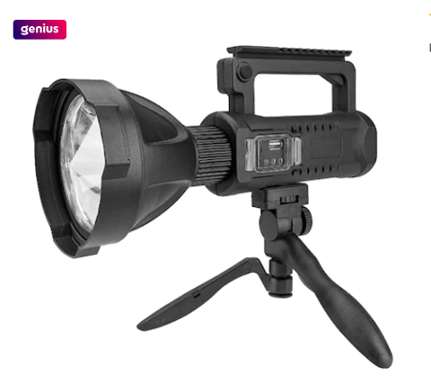 Lanternă Reflector LED cu Suport, Reîncărcabilă USB, Rază Lungă