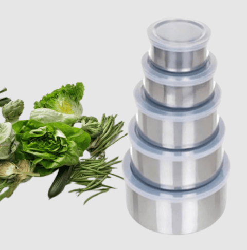 Set Castroane din Inox pentru Depozitare și Servire