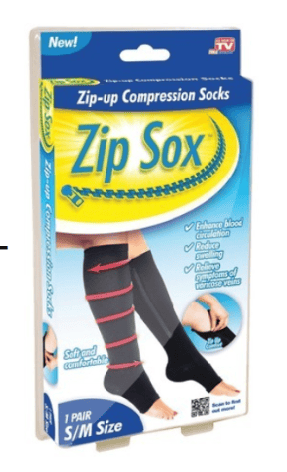 Șosete Compresive cu Fermoar Zip Sox, Reduc Umflarea și Oboseala Picioarelor