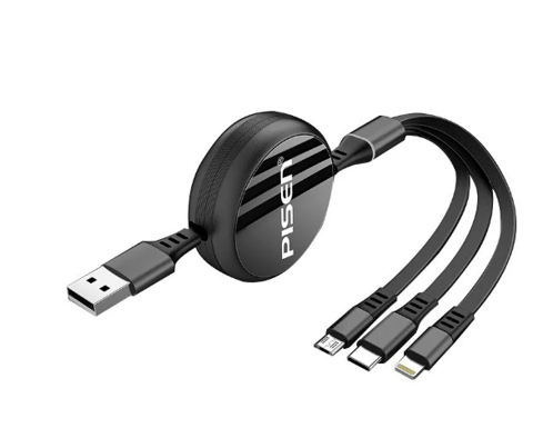 Cablu de Încărcare 3 în 1, USB-C, Lightning și Micro USB