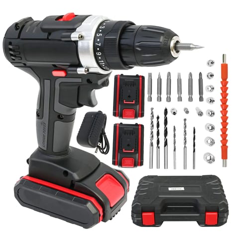 Bormașină cu Percuție și Acumulator 36 V, în Trusă