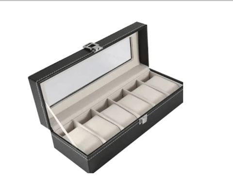 Cutie Organizator pentru Ceasuri, Capac Transparent