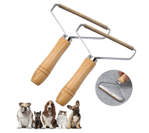 Perie Scammy din Metal și Lemn pentru Scame și Păr de Animale