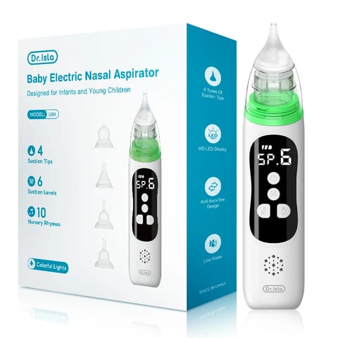 1+1 GRATIS: Aspirator Nazal Electric pentru Bebeluși, 5 Trepte, Reîncărcabil USB