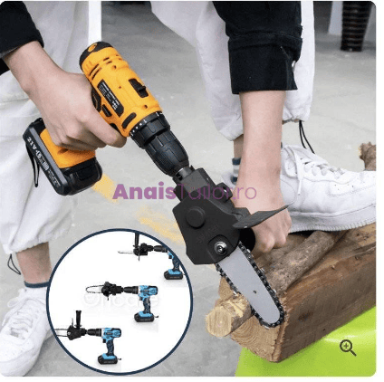 Adaptor Mini Drujbă pentru Bormașină, Transformi Bormașina în Fierăstrău