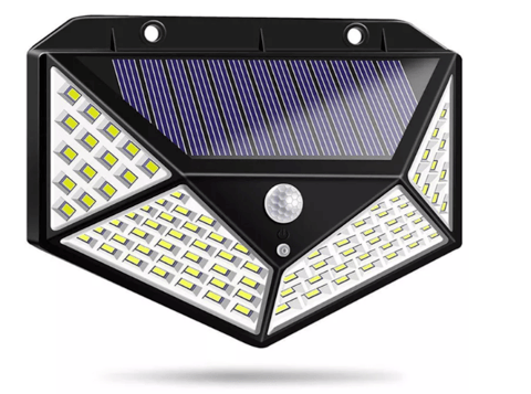 1+1 GRATIS: Lampă Solară de Exterior cu 100 LED-uri și Senzor de Mișcare