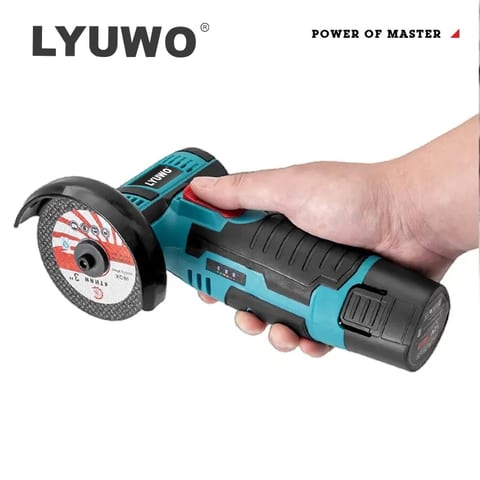 Polizor Unghiular cu Mâner și 2 Acumulatori 48 V, Galben