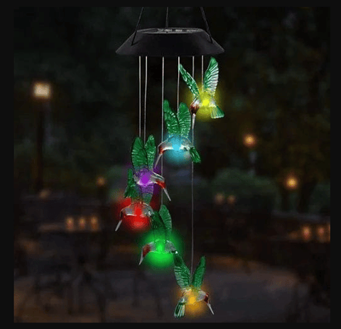 Lampă Solară Decorativă cu Păsări Colibri, pentru Grădină